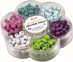 Detoa drvene perlice u cvjetiću pastelne