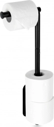 Zidni držač toaletnog papira od nehrđajućeg čelika, crni, 46,5 cm