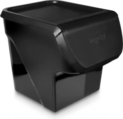 Crna kutija za voće i povrće s poklopcem 13 l