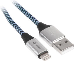 Mrežni kabel USB 2.0 Lightning iPhone crno-plavi 1 m