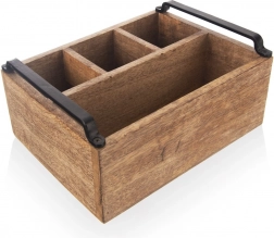 Drveni organizator za pribor, začine i umake od mangovog drva