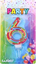 Zabavna svijeća za tortu broj 6 – crtice