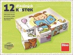 Drvene kocke Lijep dan – set od 12 kocaka