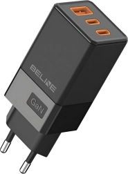 crni GaN punjač 65 W s 2x USB-C i USB-A