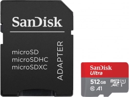 SanDisk Ultra microSDXC 512GB 150MB/s A1 s adapterom