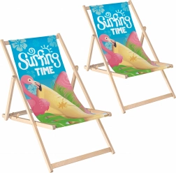 Set od 2 sklopiva drvena plažna i vrtna ležaljka s podesivim nagibom
