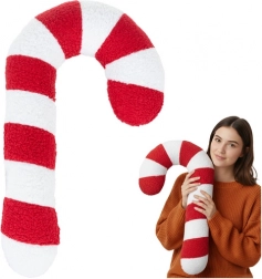 Božićna dekoracija Ruhhy – mekana jastučić-štapić u bijelo-crvenoj boji