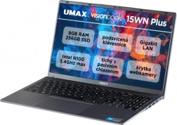 umax visionbook 15wn plus 15,6" prijenosno računalo s intel n100, 8 gb ram i 256 gb ssd