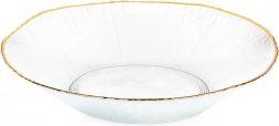 Staklena zdjela za salatu sa zlatnim rubom 29,5 cm, 1,6 l
