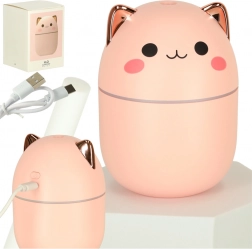 ovlaživač zraka i aroma difuzor mačkica ružičasti s RGB pozadinskim osvjetljenjem