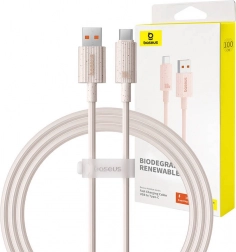 Brzopuni kabel Baseus USB na USB-C Habitat Series 1m ružičasto