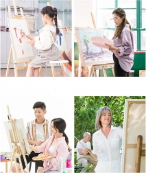 Slikanje po brojevima s okvirom 30 × 40 cm – šareni paun