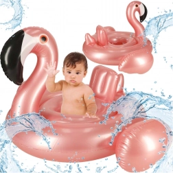Nafukivaća dječja kružna ležaljka s sjedalom flamingo 60 cm
