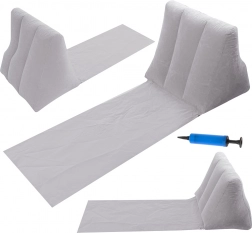 Nafukivaća plažna podloga s naslonom i jastukom – Siva