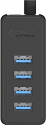ORICO USB 3.0 hub 4× USB s vanjskim napajanjem (crni)