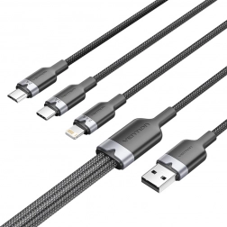 USB 2.0 kabel 3 u 1 Vention - USB-C, Lightning i Micro-B