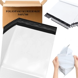 Bijele poštanske plastične omotnice XXL 540 × 700 mm, pakiranje 50 kom