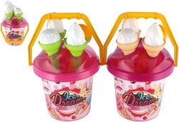 Pješčani set sladoled ružičasta kanta