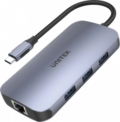 USB-C Hub 9-u-1 s HDMI 2.0, RJ45, čitačem SD i PD 100W