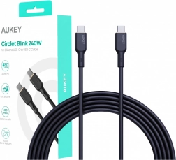 Silikonski kabel USB-C - USB-C 1 m 240W PD od AUKEY