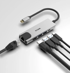 D-Link USB‑C čvorište 5-u-1 s HDMI, USB 3.0 i gigabitnim Ethernetom
