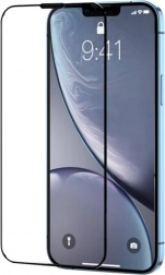 Kaljeno staklo s crnim okvirom i filtrom protiv prašine za iPhone 15 Pro Max