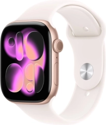 Apple Watch Series 11 GPS, aluminijsko kućište 42 mm u boji ružičastog zlata, sportska narukvica svijetloružičasta M/L
