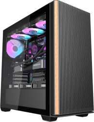 Računalno kućište Darkflash DS900WS crno s panoramskim staklom i 4 ARGB ventilatora
