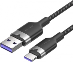USB kabel A na USB‑C 100 W 1 m crni Vention