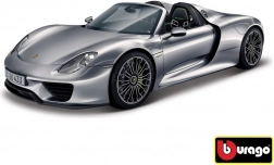 Bburago 1:24 Porsche 918 Spyder metalik siva 18-21076