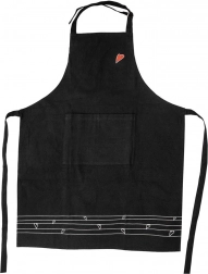 Pamučna kuhinjska pregača sa srcem, crna