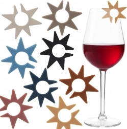 Silikonske oznake za čaše i čašice, 8 kom