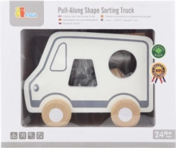 Drvena vučna igračka i umetaljka – kamion