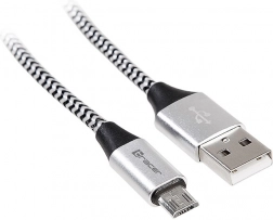 USB kabel 2.0 AM-micro 1 m crno-srebrni