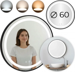 Okruglo LED kupaonsko ogledalo 60 cm s upravljanjem na dodir i zatamnjivanjem MODERNHOME