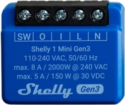 Upravljač Shelly 1 Mini Gen3 s Wi‑Fi i Bluetoothom