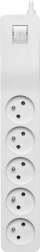 Prenaponska zaštita s 5 utičnica i prekidačem