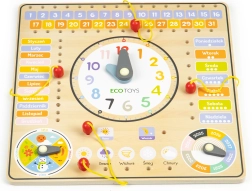 Drvena obrazovna ploča - Kalendar i Sat