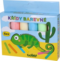 Šarene kreda za pločnik, okrugle, 6 kom