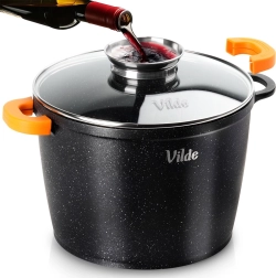 Granitni lonac sa staklenim poklopcem TERRUNA AROMA 24 cm, 6,7 l
