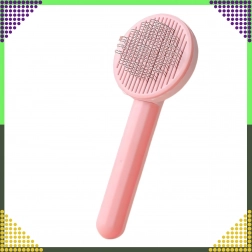 Samoočetkavajuća četka za dlaku za pse i mačke, ružičasta