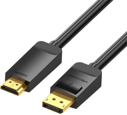 DisplayPort 1.2 na HDMI 1.4 kabel Vention HAGBH 2 m, 4K 30 Hz (crni)