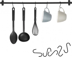 Crna metalna kuhinjska šipka RADKA 78,5 cm