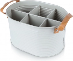 Metalni nosač za boce, sivi, 6 pretinaca