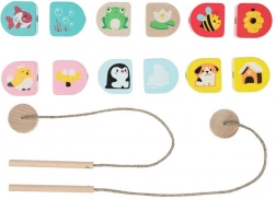 Cubika gdje živimo – drveni set za nizanje za djecu