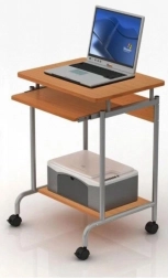 Kompaktni računalni stol s izvlačnom policom za tipkovnicu, bukva