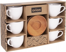 Porculanske šalice s podložcima WHITELINE 100 ml, 6 kom