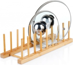 Bambusni stalak za poklopce i tanjure 34,5 × 12 × 12 cm