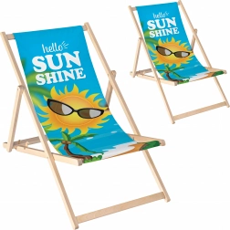 Set od 2 sklopiva drvena ležaljka za vrt i plažu, podesiva