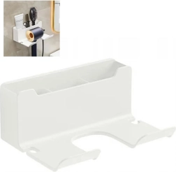 Zidni držač za sušilo za kosu bijeli